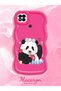 Redmi 9C Compatible Case Camera Protector Red Silicone Couple Phone Case Panda Pattern - 2