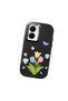 Vivo Y16 Compatible Case Camera Protective Black Silicone Couple Phone Case with Floral Pattern - 3