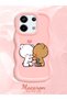 Poco X6 5g Compatible Case Camera Protector Pink Silicone Couple Phone Case Cute Pattern - 2