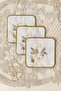 Linen Fabric Coffee Side Presentation Napkin, Cocktail Napkin, Coffee Side Presentation Napkin, Presentation Holder, Coaster with Bead and Stone Embroidery