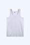 Men's ribbed tank top 100% cotton light grey melange