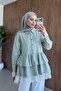 Leya Lace Detail Shirt Tunic Mint
