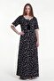Women's Cotton Graphic Print Homewear Maxi Dress