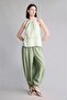 Balloon Fit Elastic Waist Straight Leg Modal Trousers H3128Ax26Sm - 2