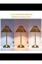 as Cordless Boho Rattan Table Lamp 2W PC Rattan Weaving Rechargeable Desk Lamp Energy Saving Eye Car - 8