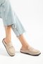 Ugan Women's Beige Suede Poly Sole Detailed Slippers - 4