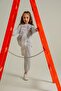Girl's College League Gray Tracksuit Set Rp3925-C-V1 - 2