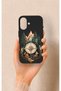 iPhone 16 Compatible Compass Forest Pattern Silicone Case