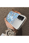 Samsung Galaxy A25 Compatible Silicone Edge Hard Back Case Couple Phone Case with Floral Pattern - 4