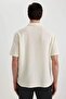 Relax Fit Summer Apache Collar Cotton Short Sleeve Shirt B4130Ax24Sp - 5