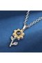 45cm Vintage Elegant Sunflower Pendant Necklace for Women Fashion Aesthetic Flowers Clavicle Chain C - 5