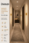 Decorative 12W Indoor Gold Case Daylight 80 cm Wall Sconce Electric 6 Pieces - 5