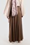 Pile Detailed Linen Trouser Skirt Brown - 8
