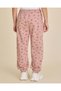 Girls Mauve Floral Jogger Track Pants - 3
