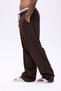 Elastic Waist Baggy Linen Trousers - 2