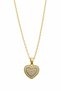 Heart Figured Stone Yellow Color Steel Necklace Special Stylish Design for Women