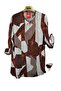 Plus Size Viscose Patterned Lace-Up Tunic - 2