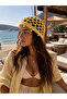 Pearl Mesh Knitted Beanie Hand Knitted Summer Crochet Hat / Bohemian / Beach Beanie / Women's Accessory