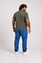 Men's Large Size Single Jersey Polo T-Shirt Classic Pocket 26402 Military Green - 3