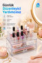 Three Drawer Nail Polish Organizer Makeup Cosmetic Jewelry Lipstick Organizer 23X14X16 cm - 2