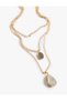Multiple Necklaces with Dangle Stone Detail - 2