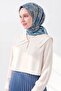 Soft Scarf Shawl Motif Green Gray - 3