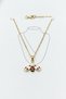 Yellow Tone Necklace with Bee Figure and Pearl Detail - Stylish and Elegant Design - 7
