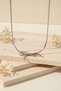 Stylish Snake Chain Necklace with Bow Detail - Modern and Elegant Gray Steel Design - 4