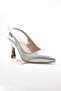 893 Women's Honeycomb Galvanized Open-Back Heeled Shoes