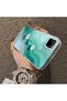 Realme C25Y Compatible Silicone Edge Hard Back Case Couple Phone Case with Floral Pattern - 4
