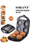 4 Slot Electric Arepa Maker with Non-Stick Plate & Temperature Control,Electric Crepe Maker Multi-Function Breakfast Machine