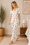 Women's Milan Fabric Comfortable Fit Buttoned Short Sleeve Pajama Set 3149