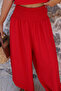 Red Drawstring Waist Elasticized Shalwar Suit - 3