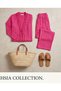 Women's Resort Wear Elasticated Trousers and Long Jacket Linen Set - 5