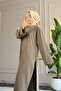 6548 - Stylish, Comfortable, Soft, Special Wanda Viscose Fabric, Women's Set with Slit Detail Long Tunic - 4