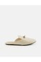 Women Ivory Buckle Trim Moccasins