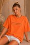 Women's Oversize Minimal Word Print Summer T-Shirt Women's Adult T-Shirt Basic T-Shirt Crew Neck Printed Short Sleeve Summer Combed Cotton T-Shirt
