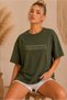 Women's Oversize Minimal Word Print Summer T-Shirt Women's Adult T-Shirt Basic T-Shirt Crew Neck Printed Short Sleeve Summer Combed Cotton T-Shirt - 2