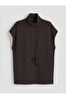 Lcw Modest Brown High Collar Stoned Soft Touch Women's Vest - 5