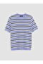 Lcw Modest Blue Crew Neck Striped Women's Knitwear Sweater - 5