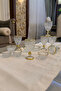 12 Piece Crystal Presentation Set with Gold Detailing |   6 Cups + 6 Bowls |   Glass Coffee and Dessert Treat Set - 2