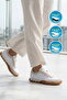 White Lace-Up Women's Casual Shoes - 3
