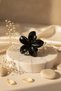 Black Shiny Flower Figured Hairpin Hair Clip Stylish and Convenient for Women - 6