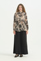 Drawstring Patterned Viscose Tunic - Powder - 5