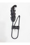 Decorative Leaf Background Curtain Holder | |   No Drilling & No Screws |   Practical Use |   1 Piece Anthracite
