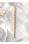 Zircon Stone Detailed Clover Patterned Gold Color Premium Women's Bracelet |   Stylish & Elegant Daily & Special Occasion Jewelry