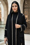 عباية لؤلؤة بتطريز هاري ابيض فاخر - طرحه مجانا - 2