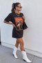 Unisex Oversized T-Shirt Cowboy Girl Black / White - 4