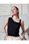 One-Shoulder Knit Crop Blouse - 3