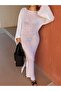 Sequined Knitwear Long Beach Dress - 3